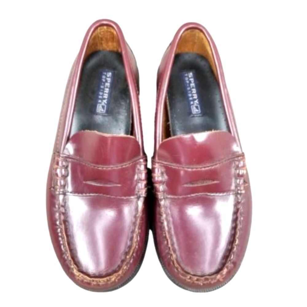 Sperry Boys Burgundy Penny Loafers